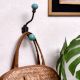 Solid Sea Green Ceramic Iron Hooks
